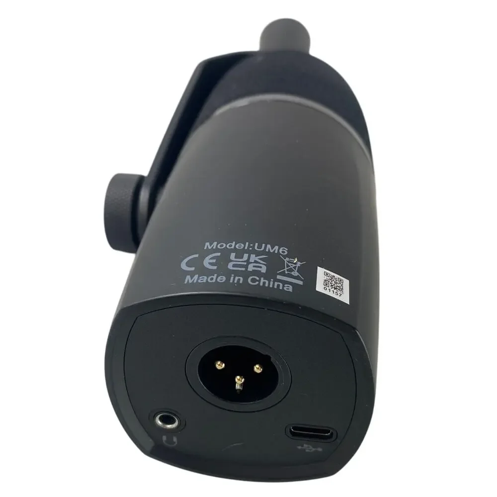 Movo UM6 Dynamic USB-C and XLR Black Podcast Microphone GainCast Used Once